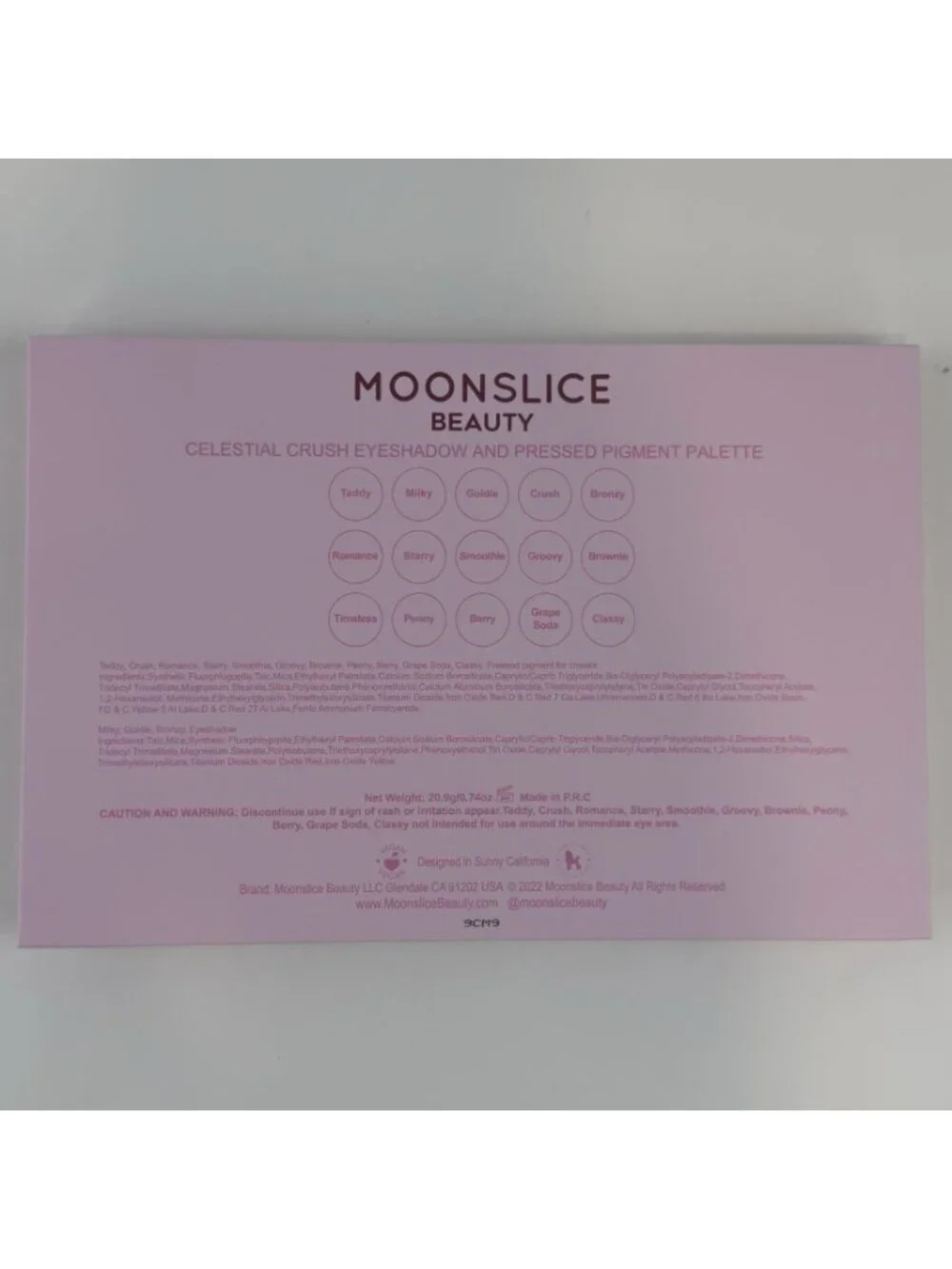 MoonSlice Beauty Celestial Crush Eyeshadow Pressed Pigment Palette 15 Shades NEW